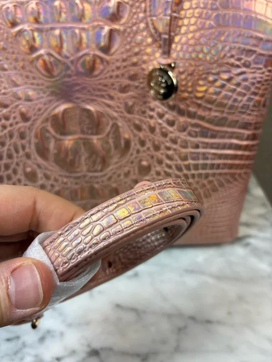 Brahmin Rose Gold Holographic Large Duxbury Bag - NWT & Dustbag 🔥 🔥 🔥 - Picture 2 of 12